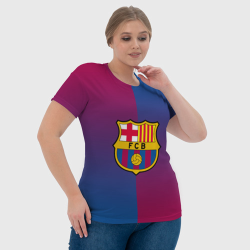 Женская футболка 3D FC Barcelona Barca ФК Барселона, цвет 3D печать - фото 6