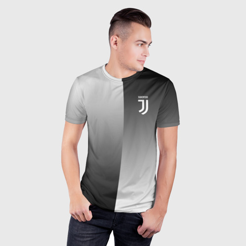 Мужская футболка 3D Slim Juventus 2018 Reverse, цвет 3D печать - фото 3