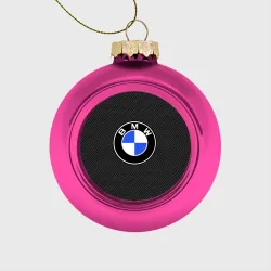 Ёлочный шар стеклянный/пластиковый BMW carbon БМВ карбон