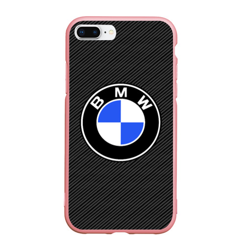 Чехол для iPhone 7Plus/8 Plus матовый BMW carbon БМВ карбон, цвет баблгам