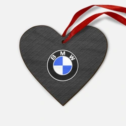 Деревянная игрушка Сердце BMW carbon БМВ карбон