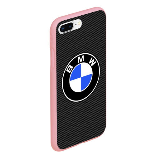 Чехол для iPhone 7Plus/8 Plus матовый BMW carbon БМВ карбон, цвет баблгам - фото 3