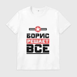 Мужская футболка хлопок Борис решает все