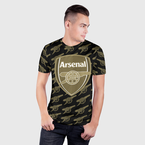 Мужская футболка 3D Slim FC Arsenal, цвет 3D печать - фото 3