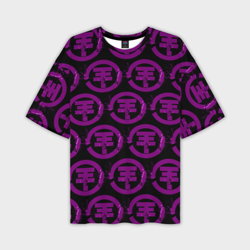 Мужская футболка oversize 3D Tokio Hotel 2018 logo band, цвет 3D печать