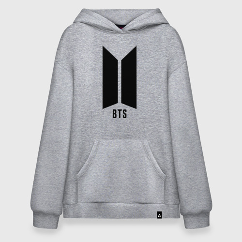 Худи SuperOversize хлопок BTS army, цвет меланж