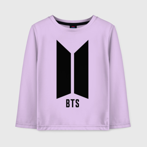 Детский лонгслив хлопок BTS army, цвет лаванда