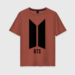 Женская футболка хлопок Oversize BTS army