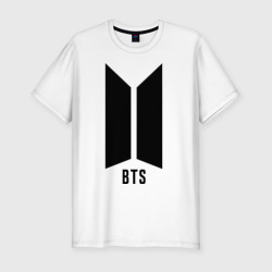 Мужская футболка хлопок Slim BTS army