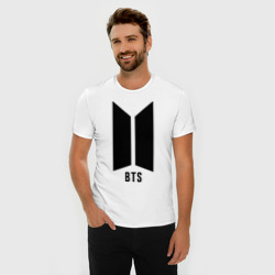 Мужская футболка хлопок Slim BTS army - фото 2