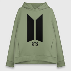 Женское худи Oversize хлопок BTS army