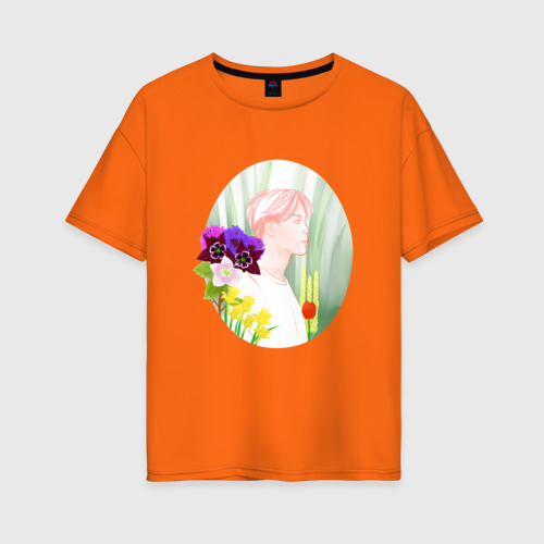 Женская футболка хлопок Oversize BTS_Jimin Фото 01 Женская футболка хлопок Oversize BTS_Jimin Фото 01