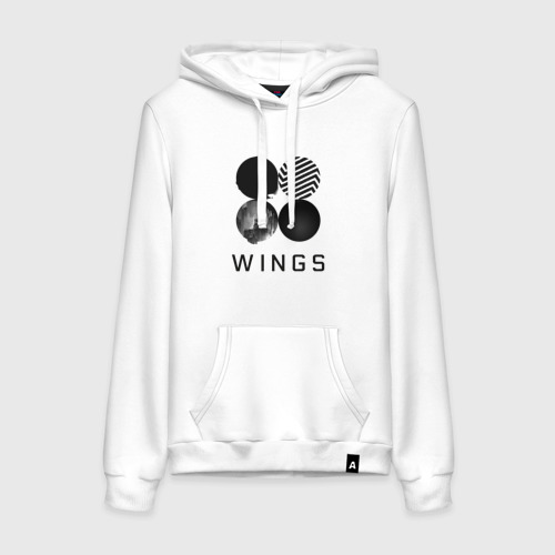 Женская толстовка хлопок BTS wings, цвет белый