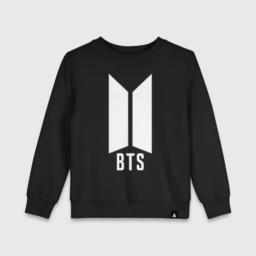 Детский свитшот хлопок BTS army white, цвет черный