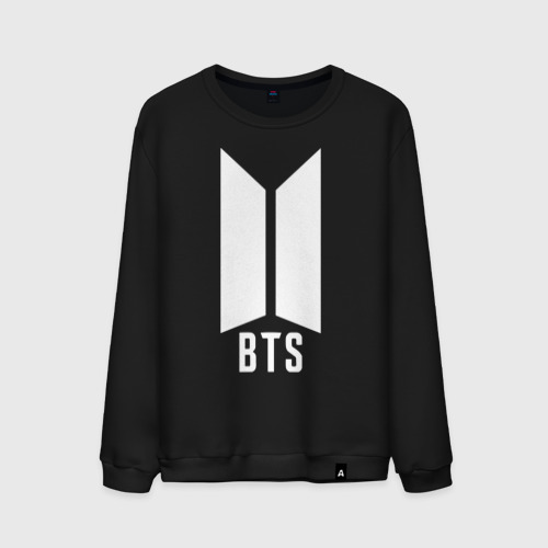 Мужской свитшот хлопок BTS army white, цвет черный