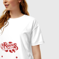 Женская футболка хлопок Oversize Я прост хочу слушать Rasmus - фото 2