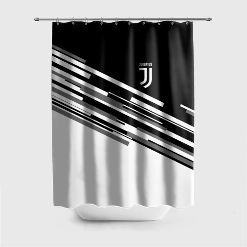 Штора 3D для ванной Juventus stripes style