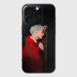 Чехол для iPhone 16 Pro Max силиконовый с защитой камеры Suga BTS