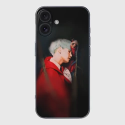 Чехол для iPhone 16 силиконовый с защитой камеры Suga BTS