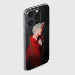 Чехол для iPhone 15 Pro Max силиконовый с защитой камеры Suga BTS - фото 2