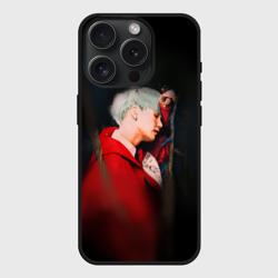 Чехол силиконовый для Apple iPhone 15 Pro матовый Suga BTS