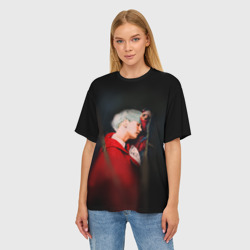 Женская футболка oversize 3D Suga BTS - фото 2