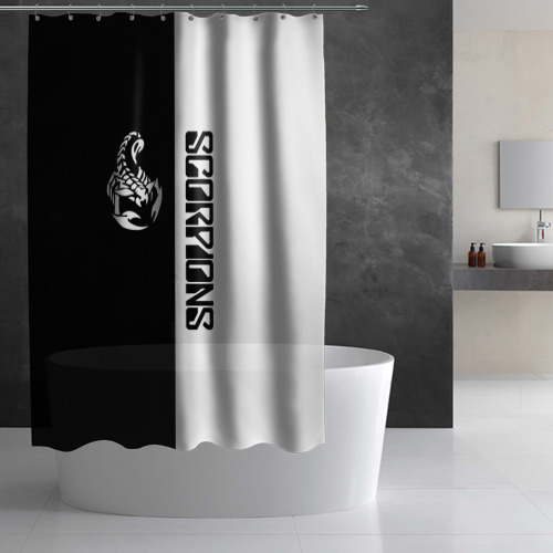 Штора 3D для ванной Scorpions - фото 2