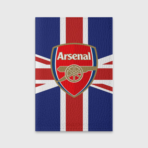 Обложка для паспорта матовая кожа FC Arsenal, цвет бирюзовый
