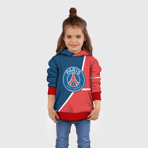 Детская толстовка 3D PSG LOGO, цвет красный - фото 4