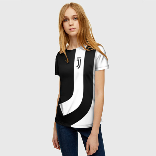 Женская футболка 3D Juventus 2018 Original, цвет 3D печать - фото 3