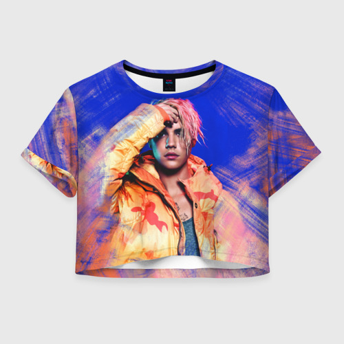 Женская футболка Crop-top 3D Justin Bieber, цвет 3D печать