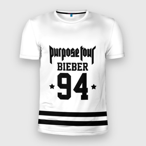 Мужская футболка 3D Slim Bieber Team White, цвет 3D печать