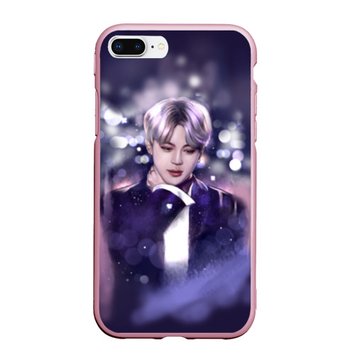 Чехол для iPhone 7Plus/8 Plus матовый BTS Jimin, цвет розовый