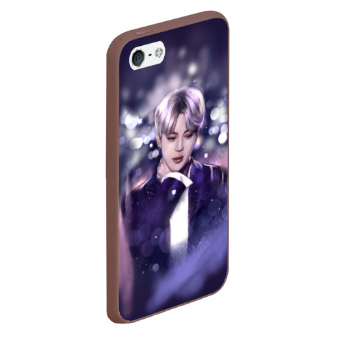 Чехол для iPhone 5/5S матовый BTS Jimin, цвет коричневый - фото 3