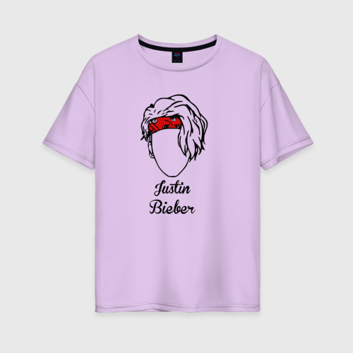 Женская футболка хлопок Oversize Justin Bieber Фото 01 Женская футболка хлопок Oversize Justin Bieber Фото 01