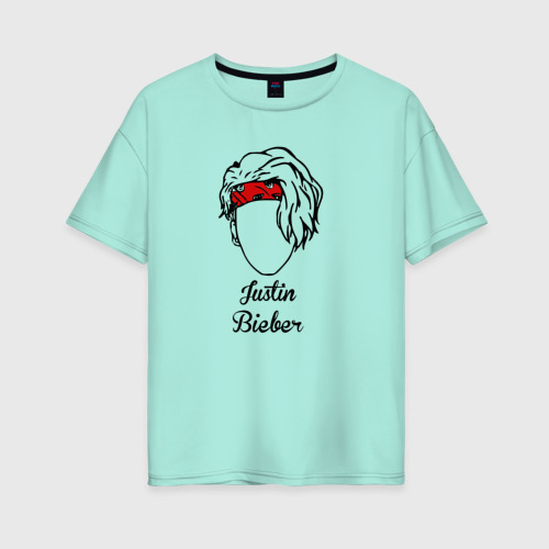 Женская футболка хлопок Oversize Justin Bieber Фото 01 Женская футболка хлопок Oversize Justin Bieber Фото 01
