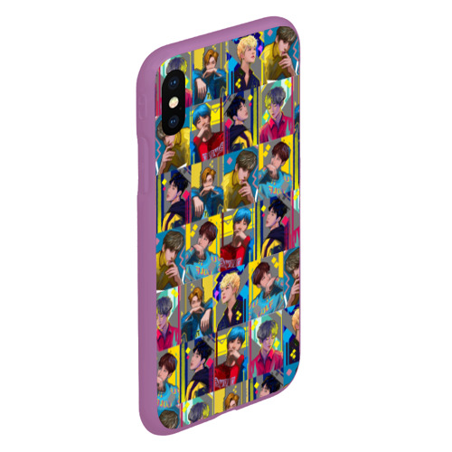 Чехол для iPhone XS Max матовый Bangtan Boys, цвет фиолетовый - фото 3