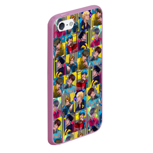 Чехол для iPhone 5/5S матовый Bangtan Boys, цвет розовый - фото 3