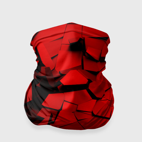 Бандана-труба 3D Carbon abstraction red