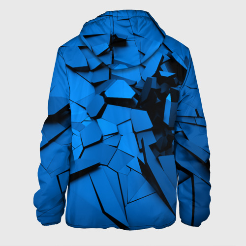 Мужская куртка 3D Carbon abstraction BLUE, цвет 3D печать - фото 2