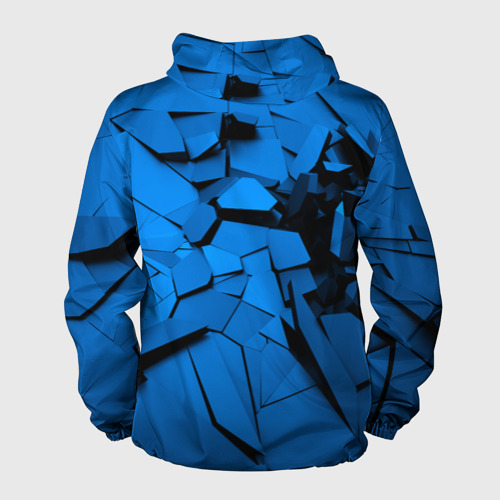 Мужская ветровка 3D Carbon abstraction BLUE - фото 2