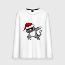 Мужской лонгслив хлопок Dab Cat Santa