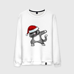 Мужской свитшот хлопок Dab Cat Santa