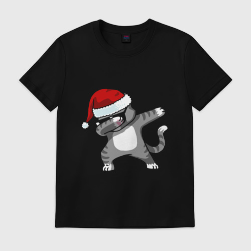 Мужская футболка хлопок DAB Cat Santa Фото 01 Мужская футболка хлопок DAB Cat Santa Фото 01
