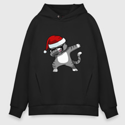 Мужское худи Oversize хлопок Dab Cat Santa