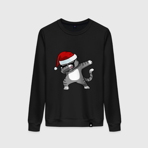 Женский Свитшот Dab Cat Santa (хлопок)