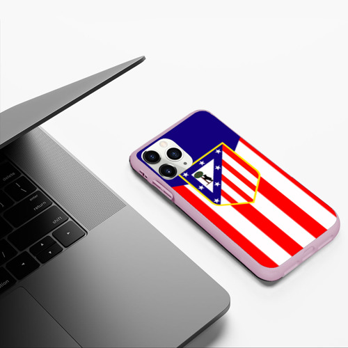 Чехол для iPhone 11 Pro матовый Atletico Madrid, цвет розовый - фото 5