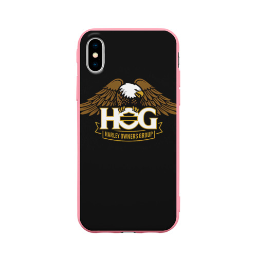 Чехол для Apple iPhone X силиконовый матовый HOG, Harley-Davidson Фото 01 Чехол для Apple iPhone X силиконовый матовый HOG, Harley-Davidson Фото 01