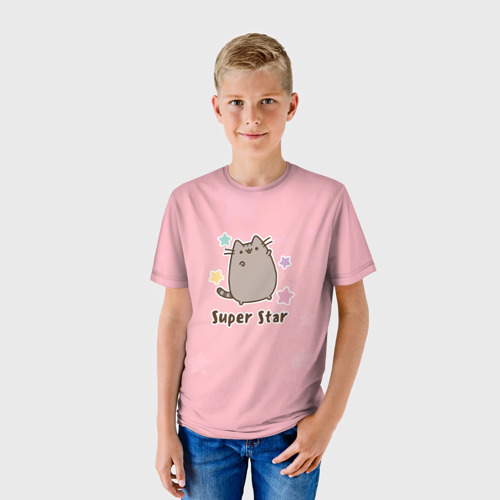 Детская футболка 3D Pusheen Super Star Фото 01 Детская футболка 3D Pusheen Super Star Фото 01