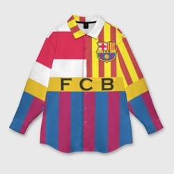 Мужская рубашка oversize 3D FC Barcelona